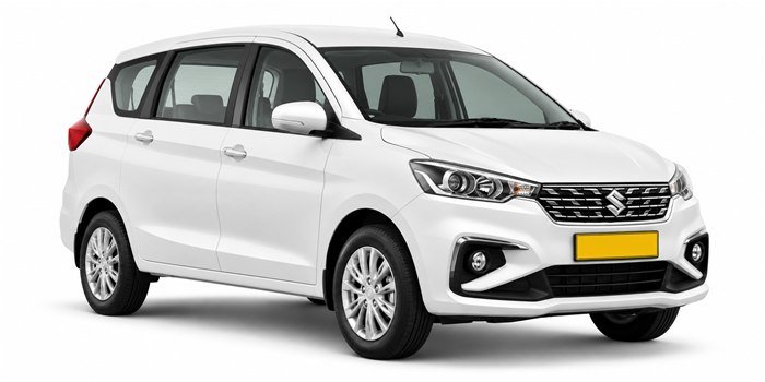 White Ertiga, Rumion, Kia AC local hire taxi
