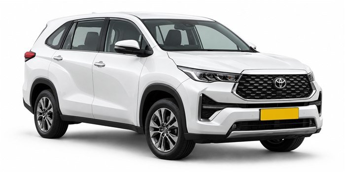 White Innova Hycross AC local hire taxi